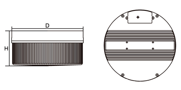 Lamp Size - Ceiling Light GDX012